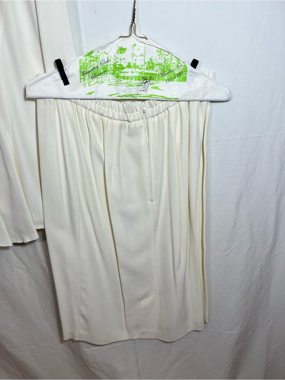 Elegant Ivory Women's Wedding Skirt Suit with Embroidered Shawl Collar size 9/10 - Picture 7 of 17
